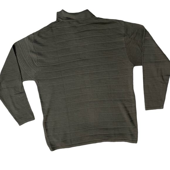 Men’s Dark Grey Long Sleeve Polo Large Classic shirt Dark Academia - Picture 2 of 7